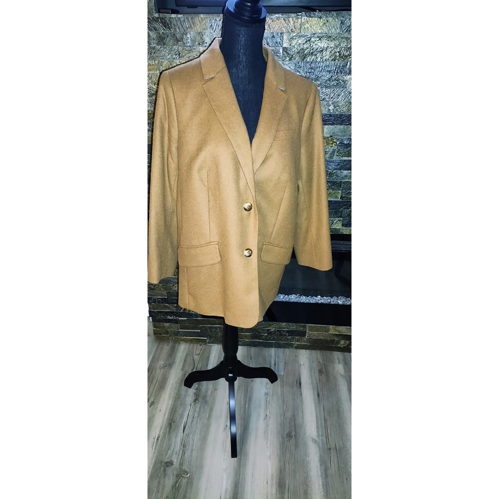 Talbot's Italian Made Camel Colored Women's Wool Blend Suit coat Size 12 Petite